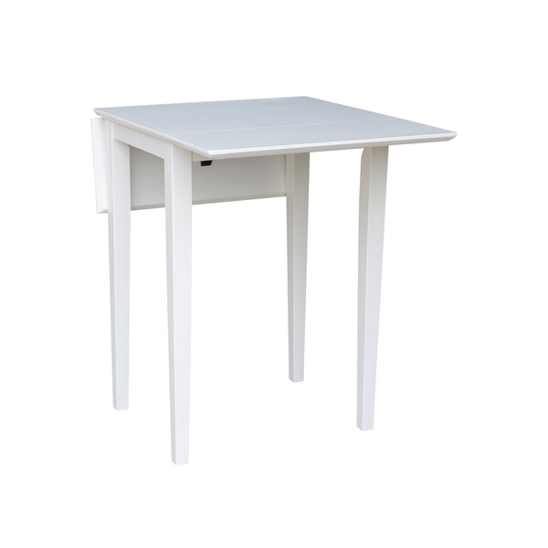 International Concepts Rectangle Small Dropleaf Table, White, 36 in W, 22 in L, 29 in H, Wood, White - T08-2236D