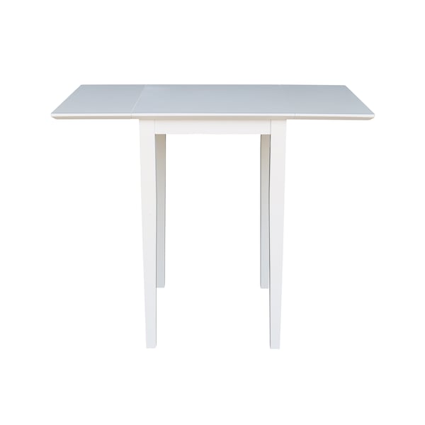 International Concepts Rectangle Small Dropleaf Table, White, 36 in W, 22 in L, 29 in H, Wood, White - T08-2236D