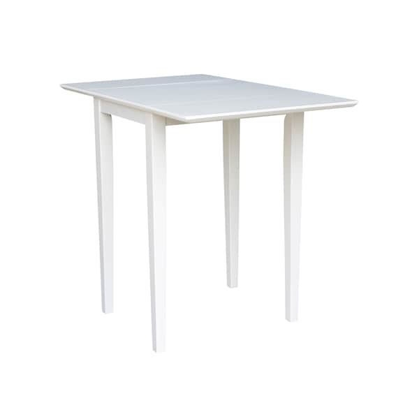 International Concepts Rectangle Small Dropleaf Table, White, 36 in W, 22 in L, 29 in H, Wood, White - T08-2236D
