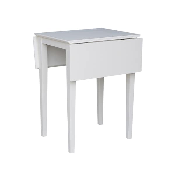 International Concepts Rectangle Small Dropleaf Table, White, 36 in W, 22 in L, 29 in H, Wood, White - T08-2236D