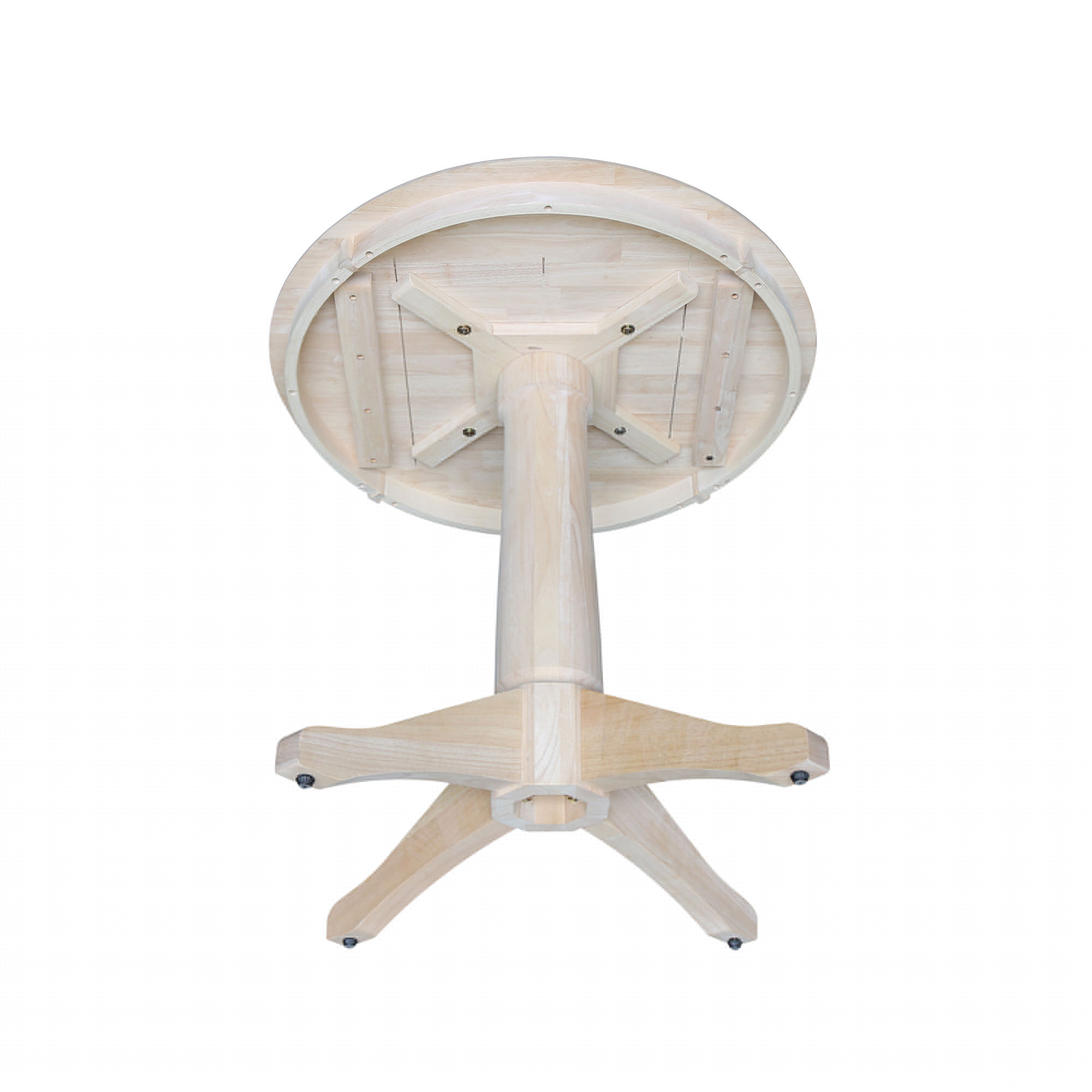 International Concepts Round 30 in Round Top Pedestal Table, 28.9 inH, Unfinished, 36 in W, 36 in L, 29.9 in H, Wood - K-30RT-27B