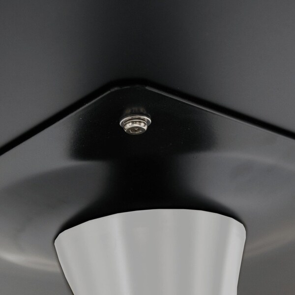 Leisuremod Round 35.43 in W, 28.35 in L, MDF/Iron, White/Black - BTW-35BL