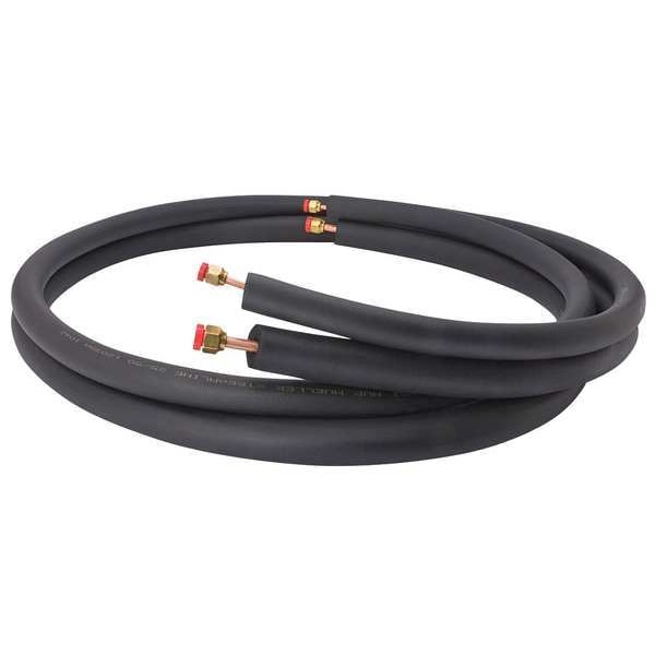 Streamline Liquid & Suction Refrigerant Line Set, 50 ft L, 1/4 in OD Liquid Line, 3/8 in OD Suction Line, Flare - 40620500B3B6