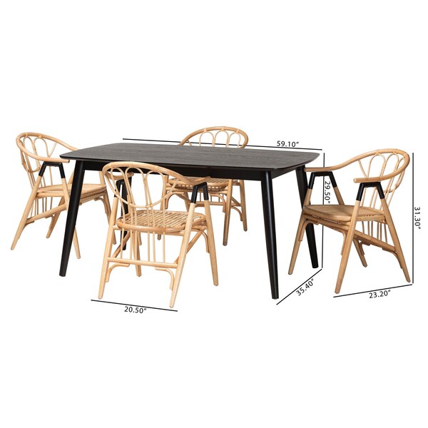 Baxton Studio 59.1" W X 29.5" L X 35.4" H - 234-12837-13284-ZORO