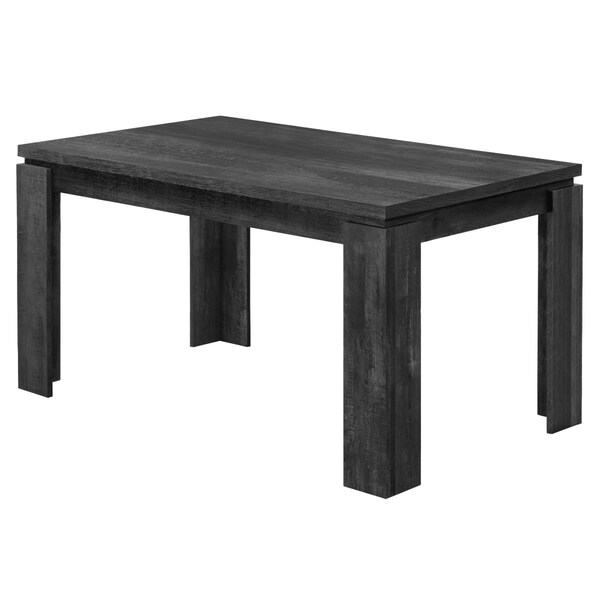 Daphnes Dinnette 36 x 60 in. Reclaimed Wood - Look Dining Table, Black - DA2451384