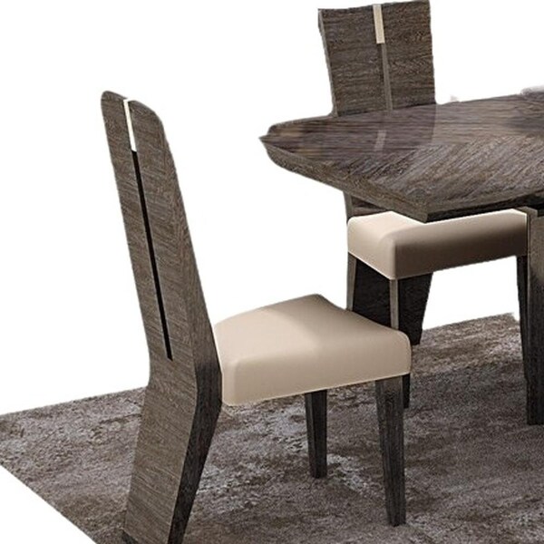 Homeroots Gray Dining Table & 6 in. Chair Set 98.5 x 43.5 x 30 in. - 366215