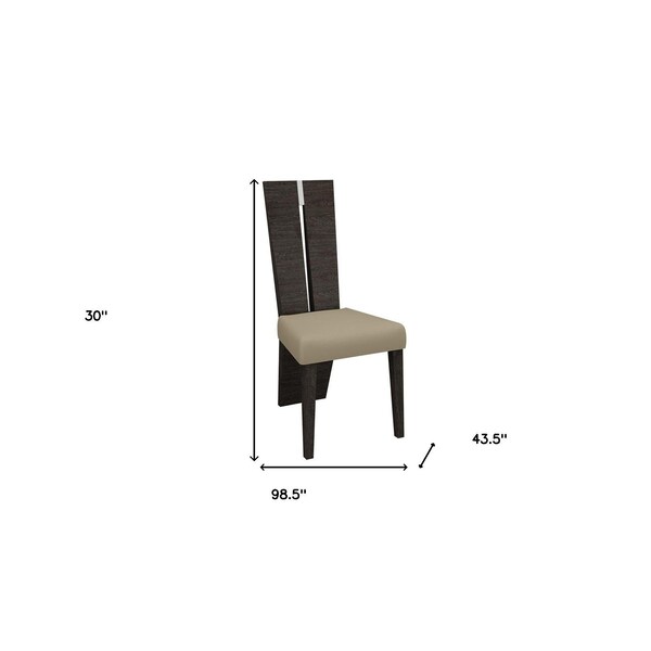 Homeroots Gray Dining Table & 6 in. Chair Set 98.5 x 43.5 x 30 in. - 366215