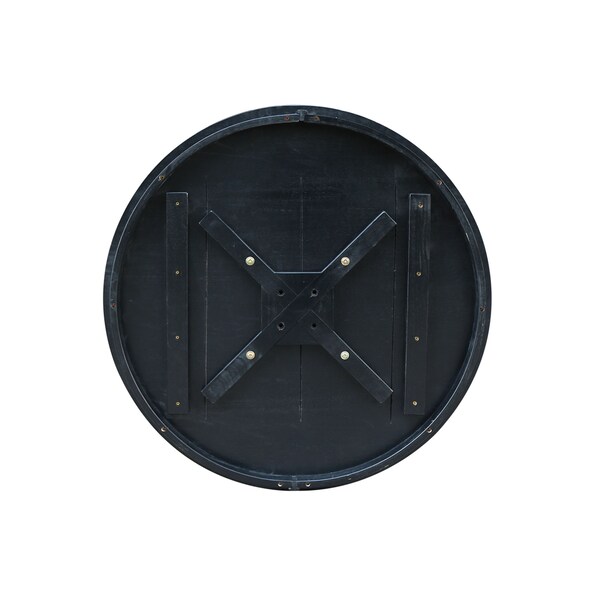 International Concepts Round 36 in Round Top Pedestal Table, 28.9 inH, Black, 36 in W, 36 in L, 29.1 in H, Wood, Black - K46-36RT