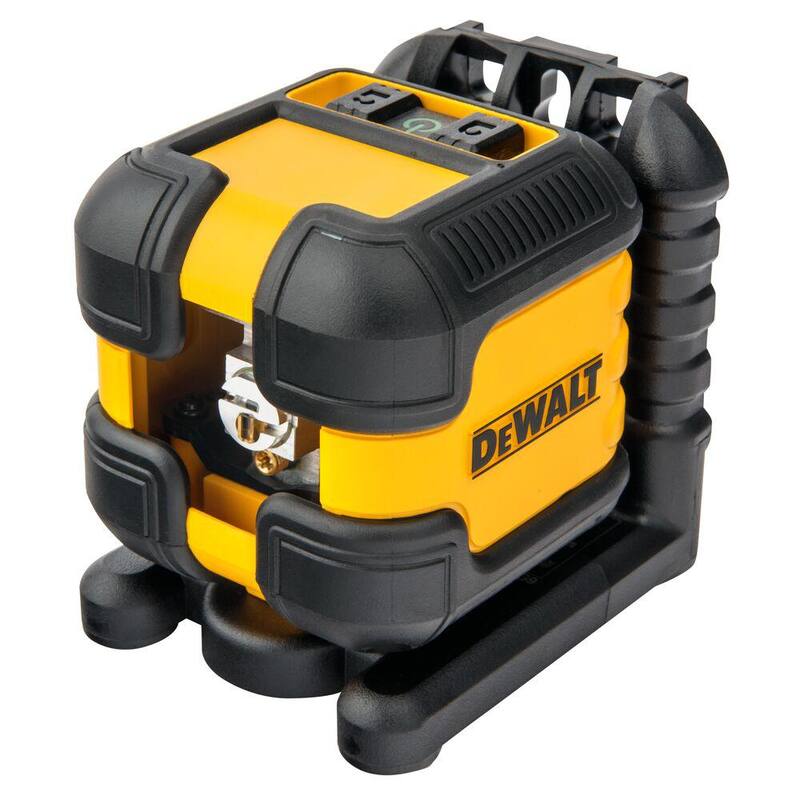 DEWALT 55 ft. Green Self-Leveling Cross Line Laser Level with (2) AA Batteries & Case - DW08802CG