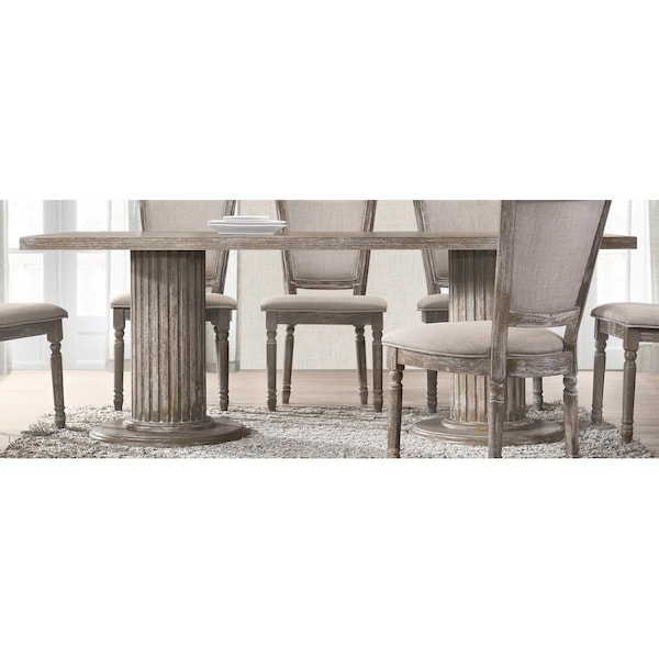 Best Master Furniture Jessica Vintage Grey Rectangular Dinette Table - JESSICA RECTANGULAR TABLE