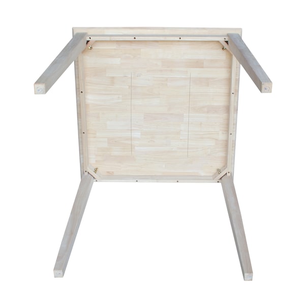 International Concepts Square Solid Wood Top Table, Unfinished, 36 in W, 36 in L, 42 in H, Wood, Unfinished - K-3636-42S