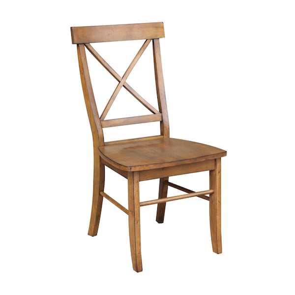 International Concepts 42 in. Dual Drop Leaf Table with 2 Cross Back Dining Chairs - 3 Piece Dining Set - K46-42DP-C59-613P