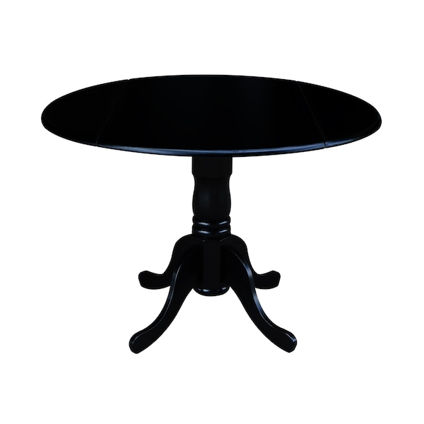 International Concepts 42 in. Dual Drop Leaf Table with 2 Cross Back Dining Chairs - 3 Piece Dining Set - K46-42DP-C59-613P