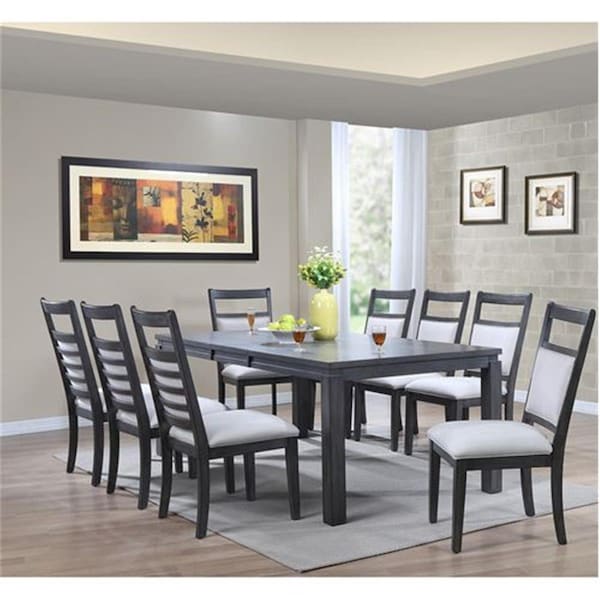 Fine-Line Shades of Gray 9 Piece Dining Set - FI1209023