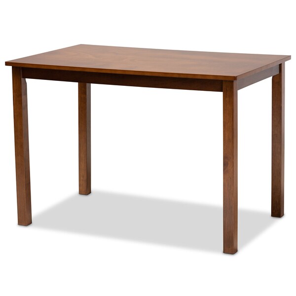 Baxton Studio Nicolette Modern and Contemporary Grey Fabric and Walnut Brown Finished Wood 5-Piece Dining Set - 176-11387-8959-ZORO