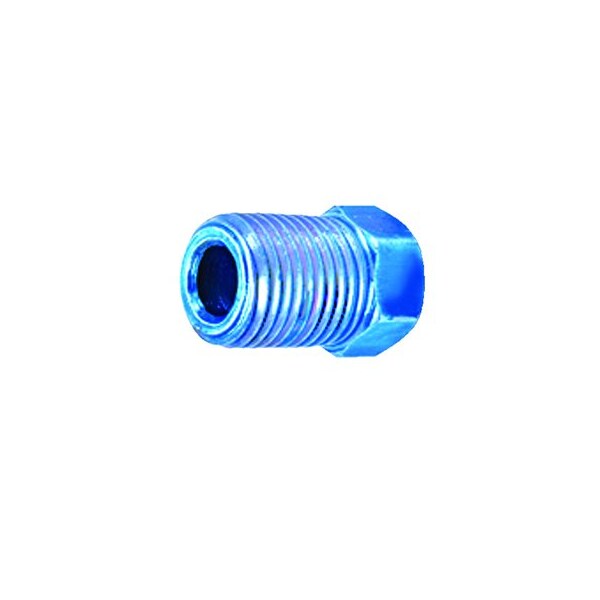 S.U.R. & R. Auto Parts M10 X 1.0 BLUE INV FLARE NUT (100) - SRRBR210C
