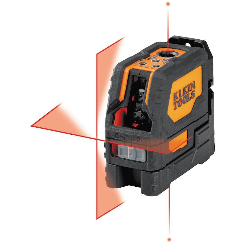 Klein Tools Laser Level, Self-Leveling Red Cross-Line Level and Red Plumb Spot (93LCLS) - 93LCLS