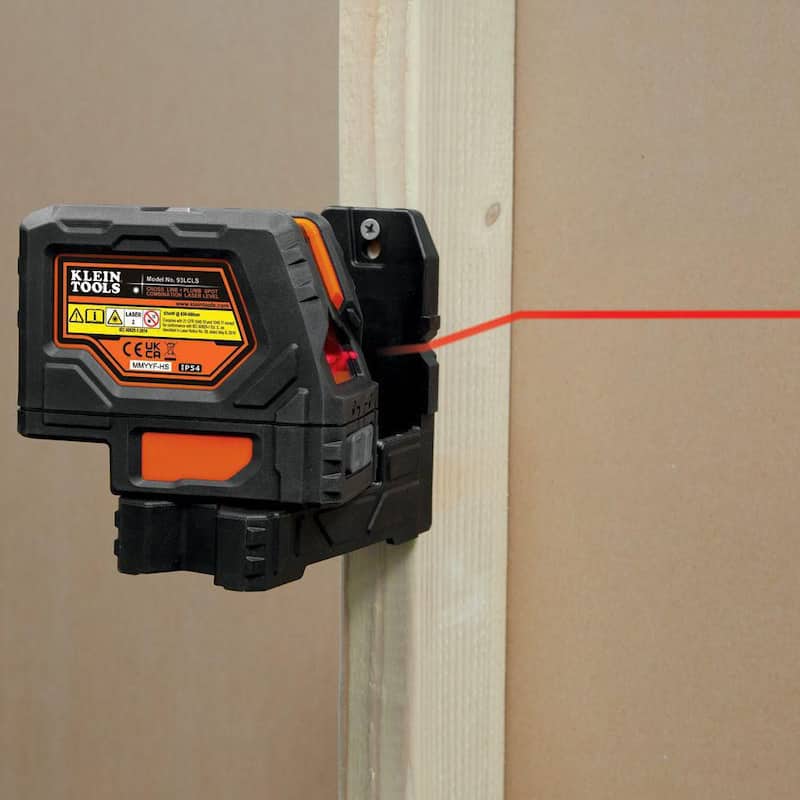 Klein Tools Laser Level, Self-Leveling Red Cross-Line Level and Red Plumb Spot (93LCLS) - 93LCLS