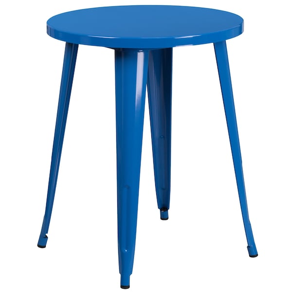 Flash Furniture Round 24" W, 24" L, 29" H, Metal, Blue - CH-51080TH-4-18CAFE-BL-GG