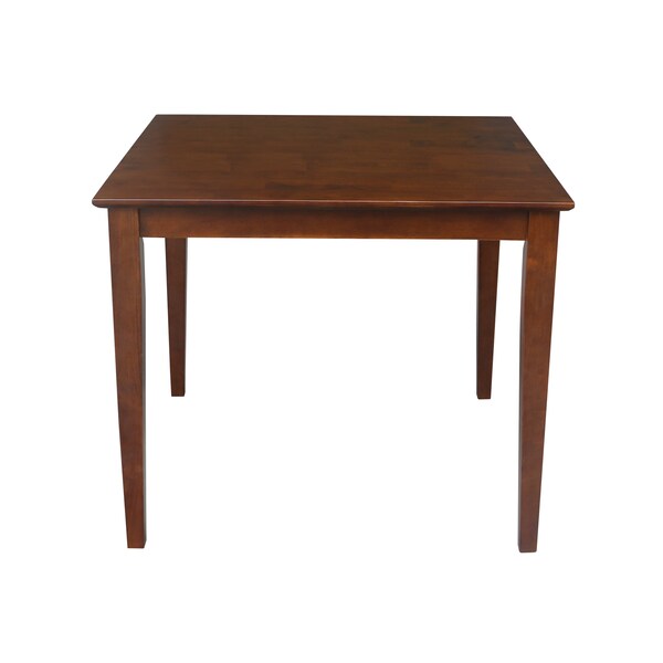 International Concepts Square Solid Wood Top Table, Espresso, 36 in W, 36 in L, 30 in H, Wood, Espresso - K581-3636-30S