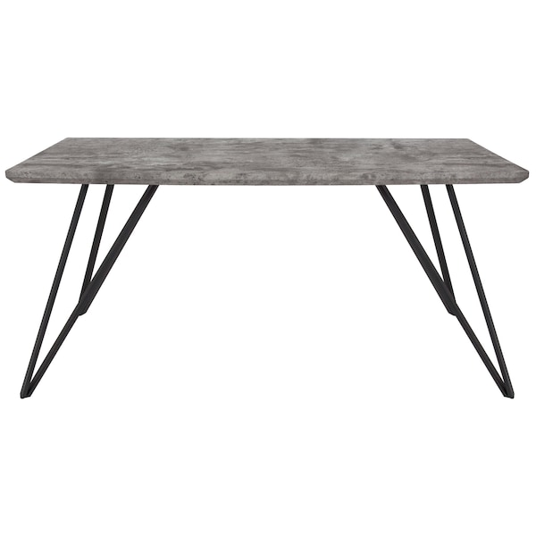 Flash Furniture Rectangle Corinth 31.5" x 63" Rectangular Dining T, 31.5" W, 63" L, 29.25" H, Wood, Grey - HG-DT012-78054-GG
