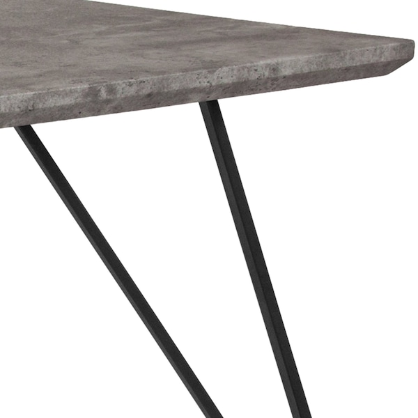 Flash Furniture Rectangle Corinth 31.5" x 63" Rectangular Dining T, 31.5" W, 63" L, 29.25" H, Wood, Grey - HG-DT012-78054-GG