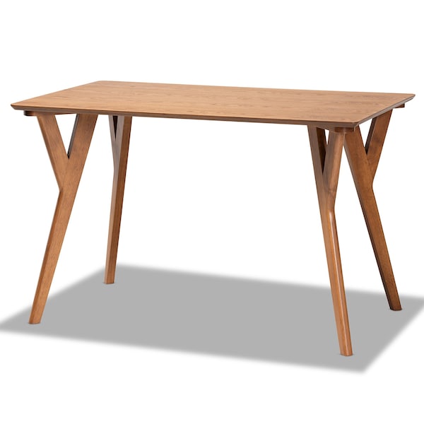 Baxton Studio Odessa Mid-Century Modern Grey Fabric and Walnut Brown Finished Wood 5-Piece Dining Nook Set - 175-10843-10842-10980-10840-ZORO