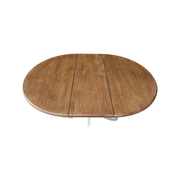 Whitewood Industries Rectangular Fixed Top Extension Pedestal Dining Table, 36 in W, 29.3 in L, 48 in H, Parawood - K79-36RXT