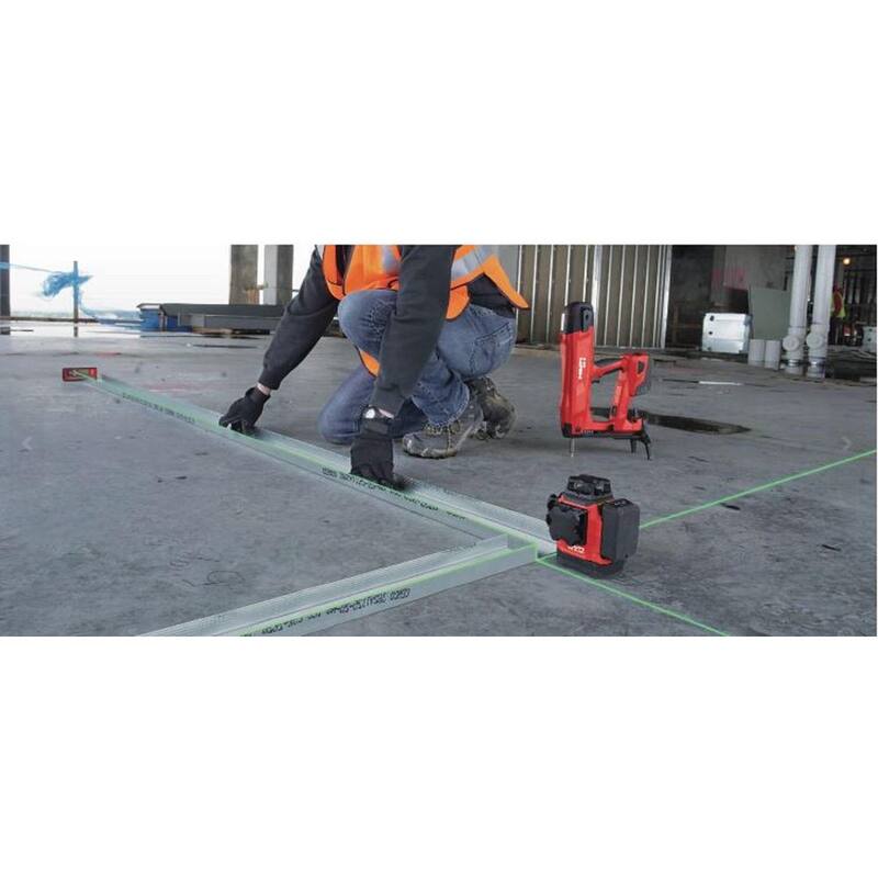 Hilti PM 30-MG 12-Volt Multi-Green Line Laser 131 ft. with Bracket, Target Plate, Battery, Charger and Case - 3622326