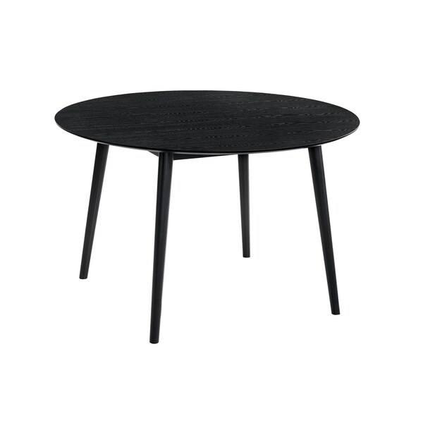 Armen Living Arcadia 48" Round Dining Table in Black Wood - LCARDIBL48