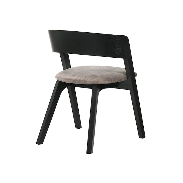 Armen Living Laredo and Jackie 5 Piece Black Rectangular Dining Set - SETLRDIBLK5E