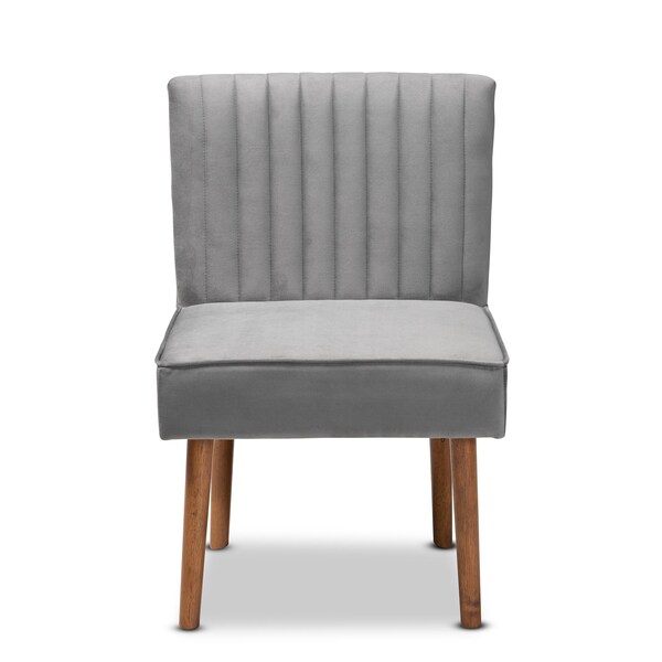 Baxton Studio Dining Nook, 47.25 W, 27.75 H, Wood, Grey/Walnut Brown - 214-11960-11959-11959-9305-ZORO