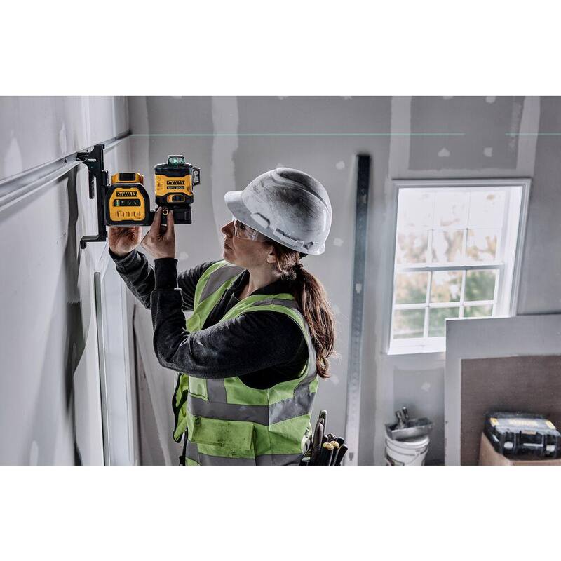 DEWALT 20V/12V Lithium-Ion Cross-Line Laser Level Kit, (1) 2.0Ah Battery, Charger, and Case - DCLE34030G