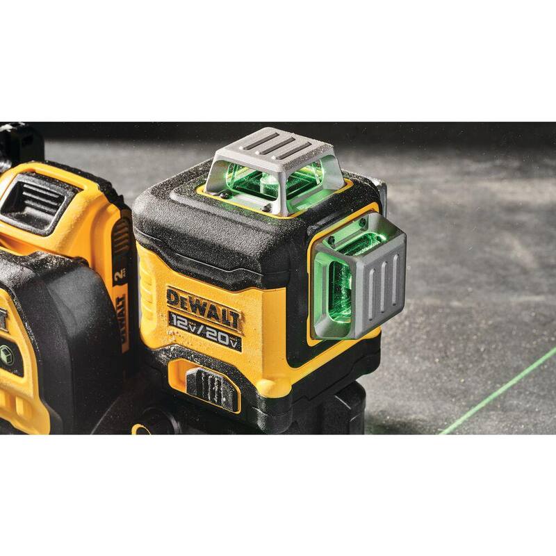 DEWALT 20V/12V Lithium-Ion Cross-Line Laser Level Kit, (1) 2.0Ah Battery, Charger, and Case - DCLE34030G