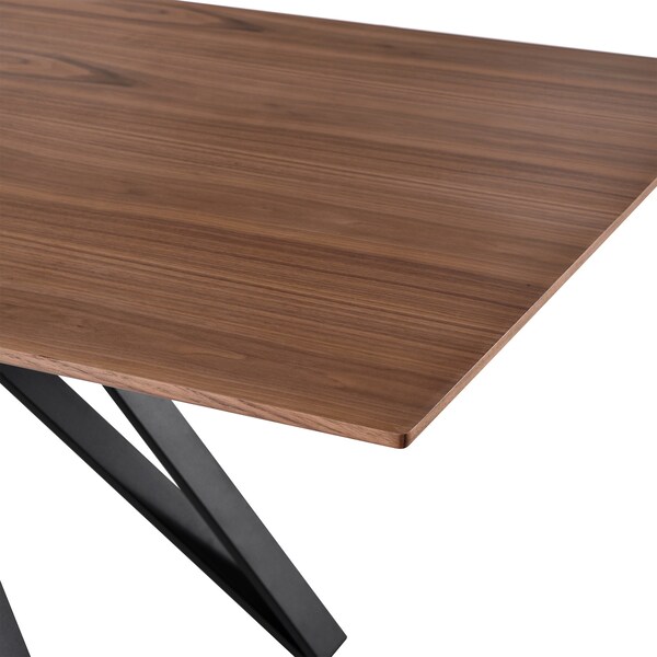 Armen Living Wade Mid-Century Walnut Wood 5 Piece Dining Set - SETMNDIWDGY