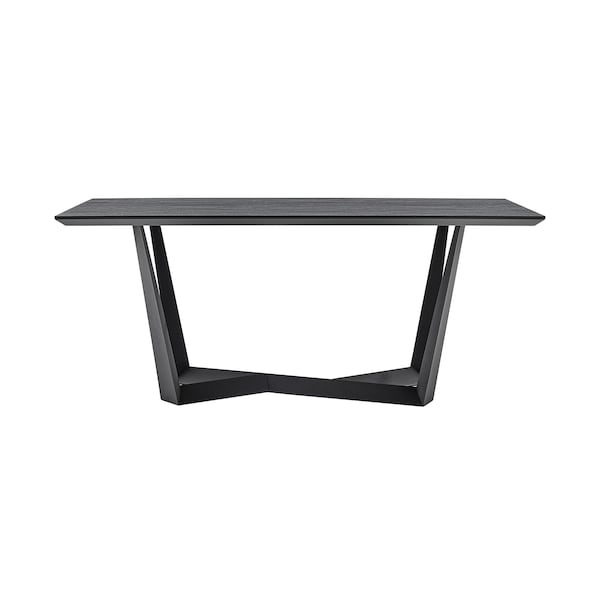 Armen Living Radford Dark Gray Rectangular Dining Table with Black Finish - LCRFDICH