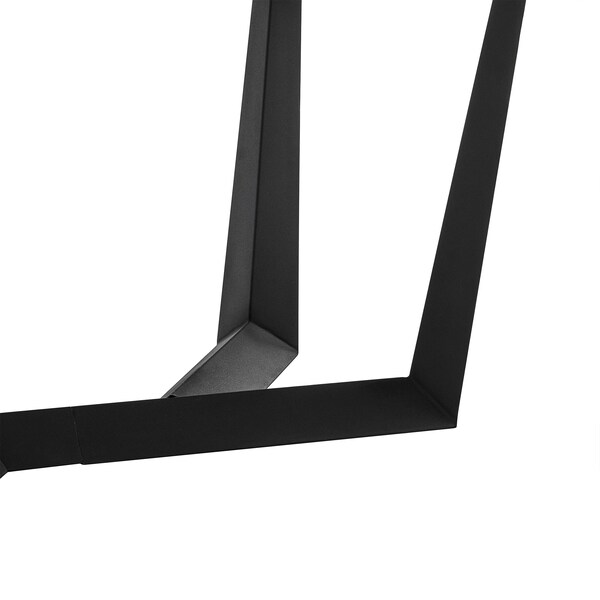 Armen Living Radford Dark Gray Rectangular Dining Table with Black Finish - LCRFDICH