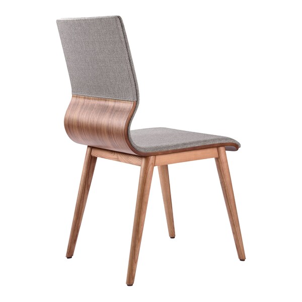 Armen Living Everett Mid-Century Walnut Wood 5 Piece Dining Set - SETERDIWAGY