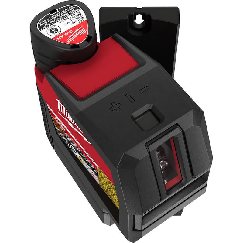 Milwaukee M12 12-Volt Lithium-Ion Cordless Green 125 ft. Cross Line and Plumb Points Laser Level with M12 CP 3.0 Battery Pack - 3622-20-48-11-2430
