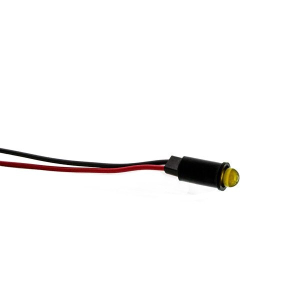 Indicadores montados en panel Dialight Led amarillos, montados en panel con cable de 6 pulgadas, libre de PVC - 559-2301-023F