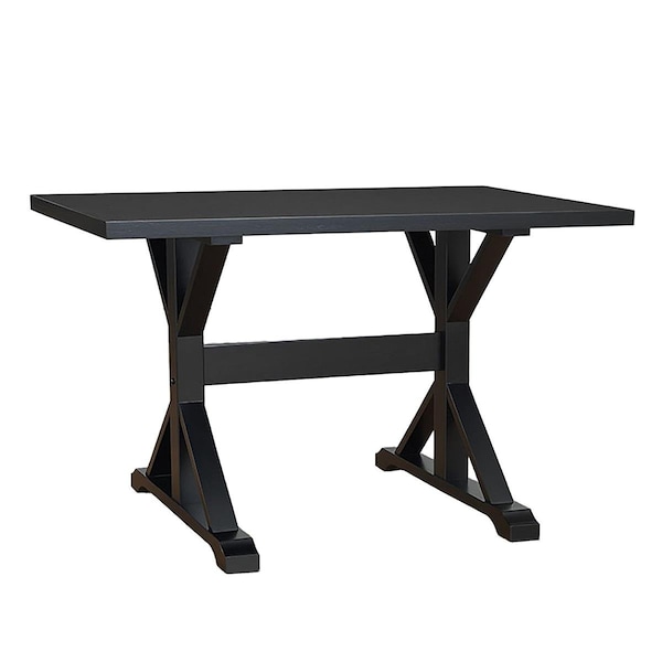 Carolina Chair & Table Co Florence 30 x 48 Trestle Table, Antique Black - T4830-AB
