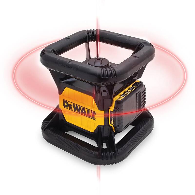 DEWALT 20V MAX Lithium-Ion Red Rotary Red Laser Level, TSTAK Storage Case, and Tripod with 20V 2Ah Battery and Charger - DW074LRCS
