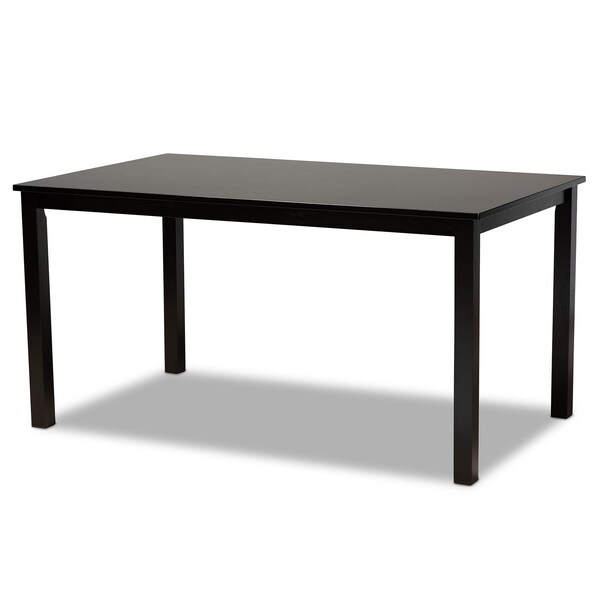 Baxton Studio Salem Grey Upholstered and Dark Brown Finished Wood 7-Piece Dining Set - 171-10952-10519