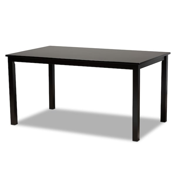 Baxton Studio Bennett Grey Upholstered and Dark Brown Wood 6-Piece Dining Set - 172-9400-10915-10519