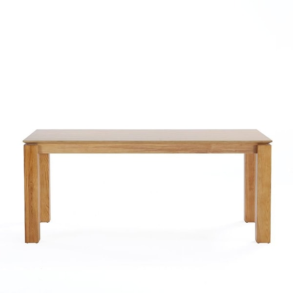 Manhattan Comfort Rectangle Dining Set of 7 W/ Hamlet Chairs, 70.86 in L, American Solid Ash Wood, Nature - 6-DT02DCCA03-NA