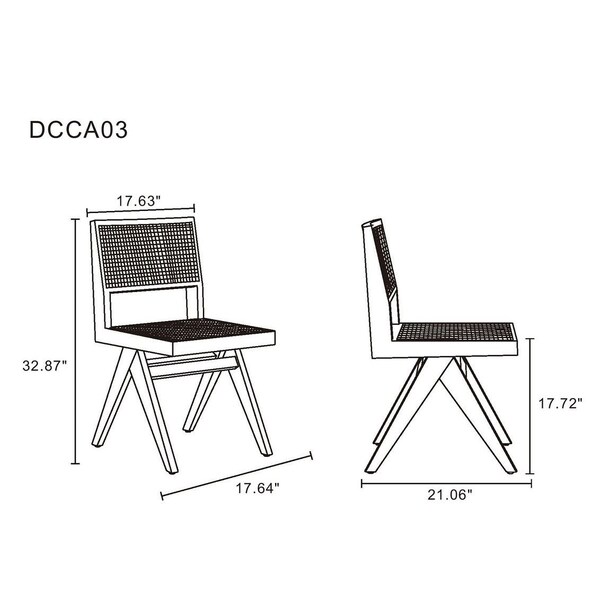 Manhattan Comfort Rectangle Dining Set of 7 W/ Hamlet Chairs, 70.86 in L, American Solid Ash Wood, Nature - 6-DT02DCCA03-NA