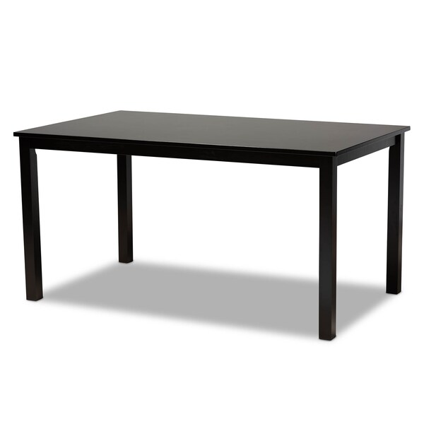 Baxton Studio Caron Sand Upholstered Espresso Brown Finished Wood 7-Piece Dining Set - 162-10525-10519