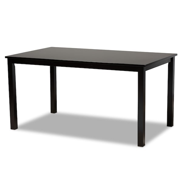 Baxton Studio Bennett Sand Upholstered and Dark Brown Wood 6-Piece Dining Set - 172-9399-10916-10519