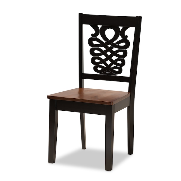 Baxton Studio Wanda Modern Two-Tone Dark Brown and Walnut Brown Finished Wood 5-PC Dining Set - 178-11384-10902-ZORO