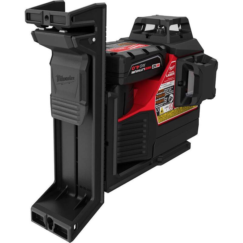 Milwaukee M12 12-Volt Lithium-Ion Cordless Green 250 ft. 3-Plane Laser Level Kit w/One 4.0 Ah Battery, Charger, Case & Track Clip - 3632-21-48-35-1313